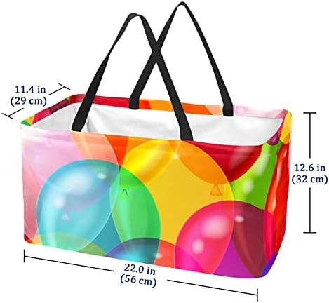 Кошар за еднократно шопинг Акварела за разнобојно разнобојно балоно шема за преносни преклопни пикник намирници кеси за перење алишта за перење