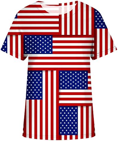 Врвот за дами екипаж на кратки ракави на САД, Денот на независноста на Денот на сончоглед, цветни графички блузи, маици тинејџерки