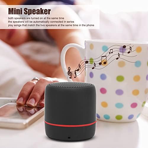 DPOFIRS Преносен Bluetooth 5.0 Mini звучник со обоена светлина, безжични стерео ретро звучници за кујнски спални соби на отворено