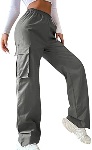 Zlovhe Baggy Cargo Pants за жени, женски карго панталони со џебови широки панталони за нозе лабави комбинезони долги панталони товарни