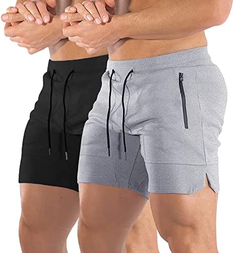Солидни теренски вежби за вежби за машка машка салата, бодибилдинг, опремени обука за џогирање кратки панталони со џеб од патент
