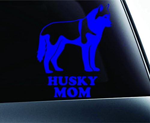 ExpressDecor сибирски хаски мама куче симбол Декл печатено кучиња кученце домашно милениче семејство раса, loveубовен автомобил камион налепница