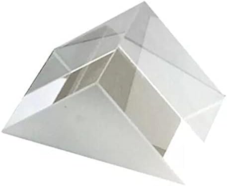 Оптичко стакло призма десен агол што ја рефлектира триаголната призма за физика што предава светлосен спектар на светлина, триаголен