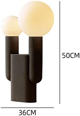 Ccbuy едноставна смола црна дневна соба двојна глава табела за осветлување бела замрзната стаклена топка спална соба за спална соба