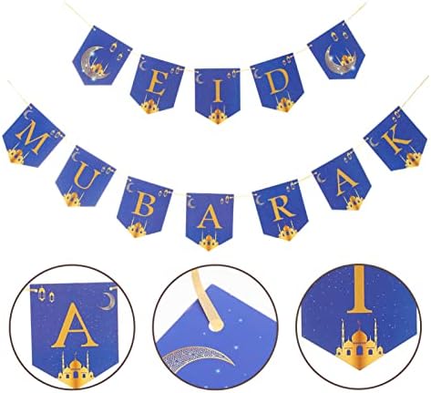 Абаодам 8 парчиња Еид Мубарак еид Мубарак Декорација еид Мубарак Гарланд Рамазан Карим Банери Исламски Еид