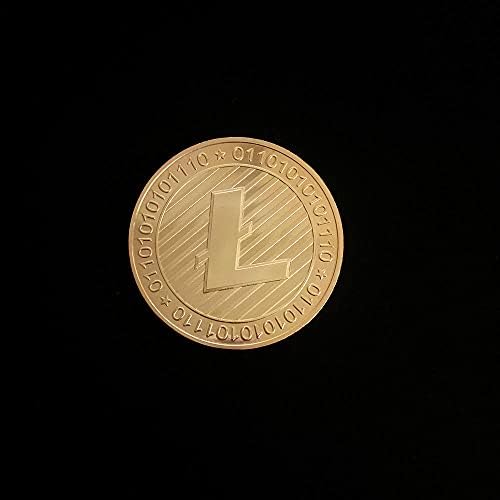 2 парчиња комеморативна монета злато-позлатена сребрена монета litecoin litecoin виртуелна криптоцентрација 2021 монета со ограничено