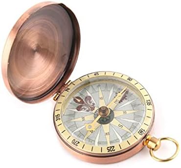 Zhuhw гроздобер бакар флип капакот метал џеб часовник компас кампување пешачење пловење наутички морски опстанок компас