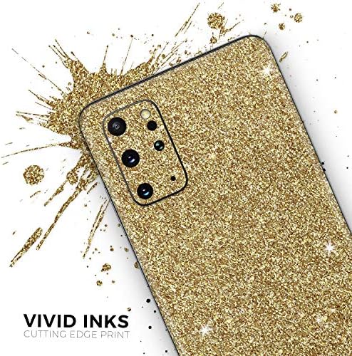 Дизајн Скинц Пенкиливиот златен ултра метален сјај заштитен винил декларална обвивка на кожата компатибилен со Samsung Galaxy S20