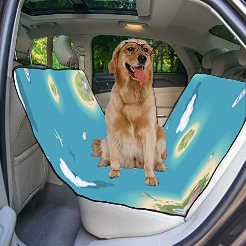 ЕНЕВОТКС Капак За Кучешко Седиште Прилагодено Пејзаж Дизајн Стил Рачно Цртање Печатење Капаци За Автомобилски Седишта За Кучиња Водоотпорна