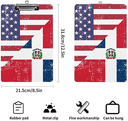 Америка Доминиканско Знаме Акрилна Табла Со Исечоци Симпатични Табли Со Клипови Со Метална Табла Со Низок Профил За Мажи Жени