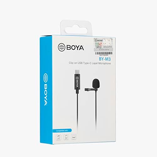 BOYA BY -M3 - LAVALIER MIC за уред со Android, црна