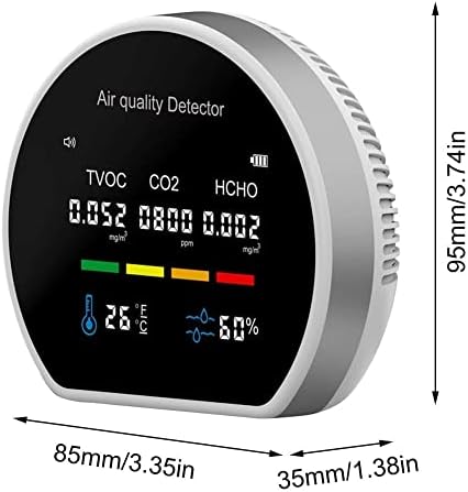 N/A CO2 монитор Монитор за квалитет на воздухот монитор за преносен преносен јаглерод диоксид детектор на воздухот за квалитет на воздухот