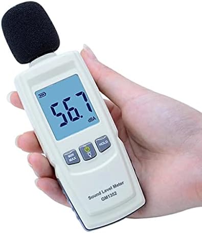 Uoeidosb дигитален тестер за бучава на ниво на звук 30-130dB во LCD екран на децибели со точност на задното осветлување до 1,5dB