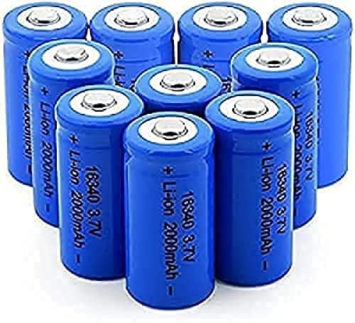 ЕДКСН Литиумска Батерија 3.7 V 2000 Mah 16340 Литиум-ЈОНСКА Батерија На Полнење За Cr123A Cr17345 K123A Vl123A Dl123A 5018Lc, 10 Парчиња