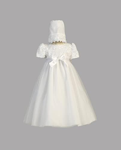Девојче фустан за крштевање - крштевање фустани за девојче - бела наметка за крштевање - Вестидо де Баутизо Пара Ниња Бебе