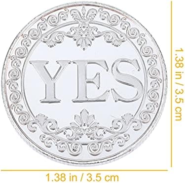 Nuobesty 2PCS Да или не предизвик монета од не'рѓосувачки челик Флипување монета за донесување монети комеморативни монети за колекција