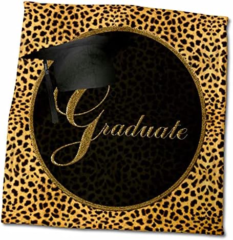 3Drose Cheetah Print Graduation Cap со злато треперење за дипломираниот. - крпи