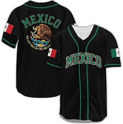 Орел Мексико Бејзбол Дресови Кошули За Мажи Жени, Мексикански Бејзбол Дрес, Кошули Со Орел Бејзбол, Мексикански Подароци
