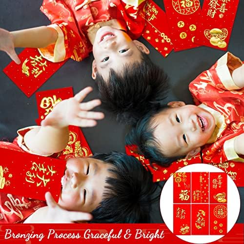 30 Еез Кинеска Нова Година Црвени Пликови 2023 Пролетен Фестивал Џеб Среќни Пари Пликови Црвени Пликови Носител На Готовина Хонгбао