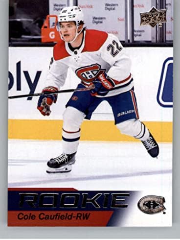 2021-22 Горна палуба NHL Star Footies Box Set 1 Cole Caufield Montreal Canadiens Официјална NHL хокеј картичка во сурова состојба