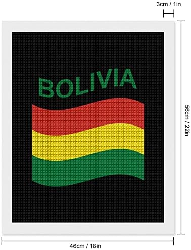 Знаме на боливија дијамантски сликарство комплет уметност слики DIY целосна вежба домашна додатоци за возрасни за домашен wallид