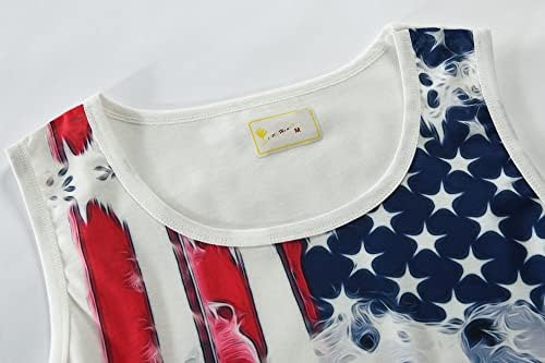 ДДСОЛ МЕН 4 -ти јули резервоарот Топ Четвртиот Американски американски кошула со знаме на знамето за независност на спомен -обележјето Облека