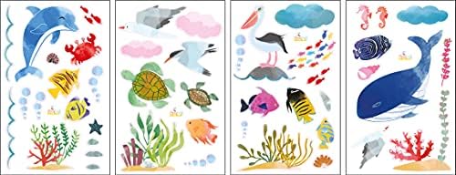 Океански Животни И Морски Птици Расадник Кора &засилувач; Стап Ѕид Налепници За Момчиња И Девојчиња