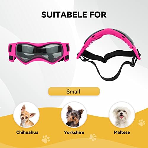 Очила за сонце за сонце на Намсан, УВ заштитни очила за кучиња, мала раса Антифог Антифог Антифог Сонцево кучешки очила за прилагодливи