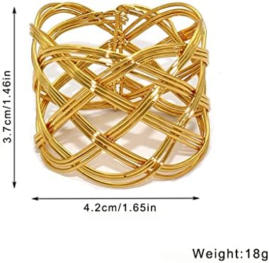 Lepsjgc злато салфетка прстени метал пресврт сервис држач за салфетка прстен за свадби вечера банкет табела за табели