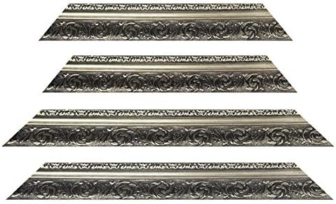 Neumann Bilderrahmen Барокна рамка сребрена ситно украсена 840 арг, исечете на Mitred 11,81 x 15¾ инч
