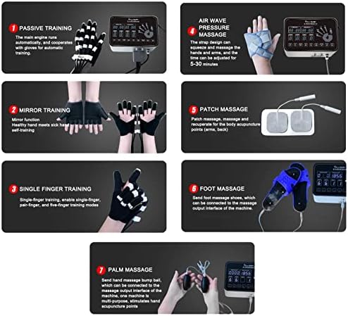 Надградба Зајакнување на рехабилитациските роботи нараквици, тренер за прсти на хемиплегија со 10 функции за обука, пневматска масажа на рацете, стапалото и акупре?