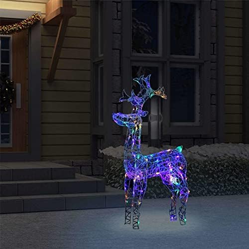 Божиќна декорација на ирваси на Менгк 90 LED диоди 23,6 x6.3 x39.4 акрилик