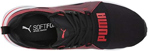 Puma Mens Softride Rift Breeze Running Shoe, црна/црвена ризик, 14 САД