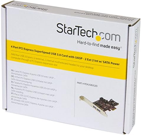StarTech.com 4 Порта PCI Експрес USB 3.0 Картичка - 2 Надворешни &засилувач; 2 Внатрешна-SATA Моќ-Uasp Поддршка - 2x Во Матичната Плоча