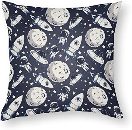 Слатка астронаути на Дудл, квадратна перница, полиестерска перница, капачиња фрлаат перници за декор на софа