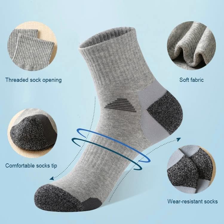 GPPZM 5 пара пролетни машки чорапи плетени спортски чорапи на отворено фитнес дишење брзо суво трчање чорапи