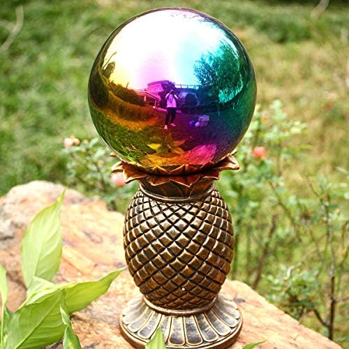 Топдорен металик чудо од не'рѓосувачки челик гледајќи глобус топка, отворено и затворено украси за домашна градина за внатрешен двор,