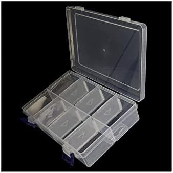 Кутија за складирање на компоненти AUNIWAIG PP, Пластичен организатор за прилагодлив контејнер, 8 кутии со алатки за отстранливи мрежи,