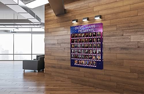 Духовни објекти на сите американски претседатели постери за wallидни уметнички украси, Претседатели на САД списоци со квалитетно платно плака
