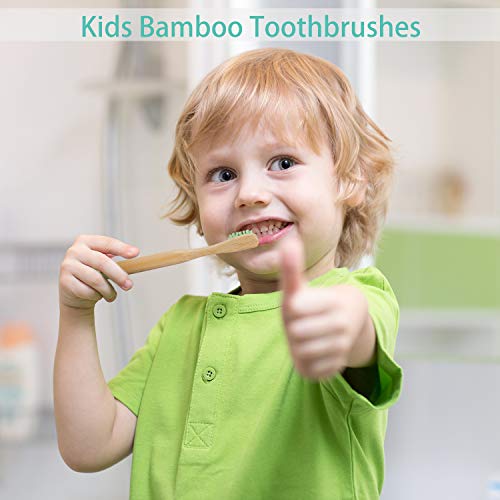 10 парчиња деца бамбус четка за заби природно мека четка за заби дрвена четка за заби