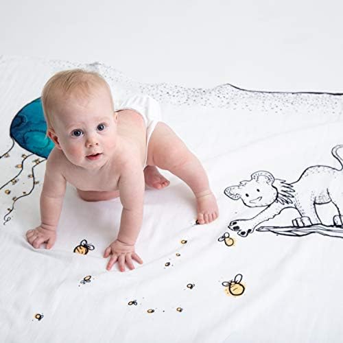 Scompoff Jo - памучно бебе ќебе, бебешки ќебе со оригинални дизајни за раскажување приказни, изработени од мек природен памук