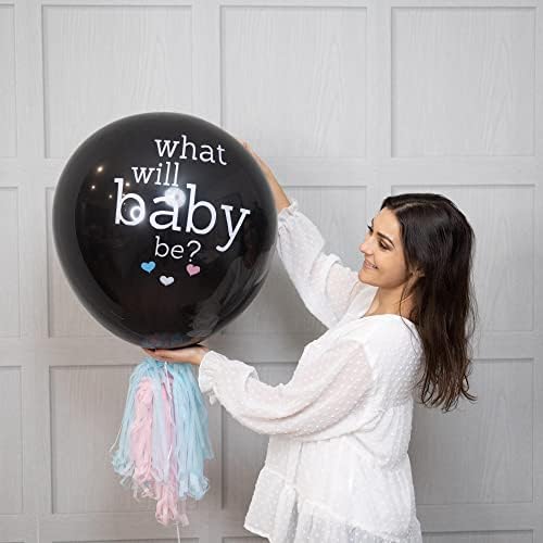 Бебе Изненадување Копродукции. Што Ќе Биде Бебето? Полот Открива Балон | 36 Инчен Балон За Момче или Девојче Со Мини Балони И