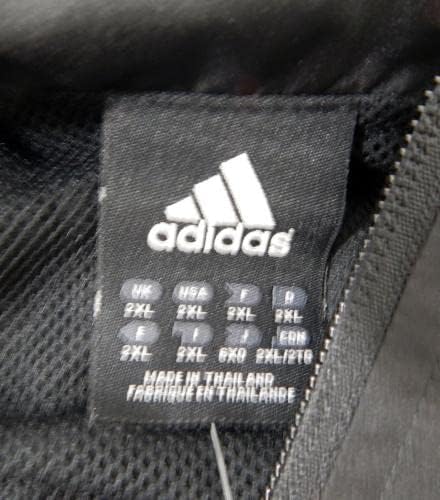 2010-11 Teamу Орлеанс Хорнетс Тимот издаде црна патна јакна 2XL DP45660 - НБА игра користена