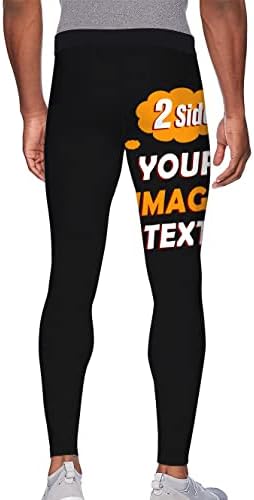 Персонализирани панталони за компресија за мажи, додајте ги вашите лого-текстуални спортски хулахопки за влечење, БЈЈ, ММА