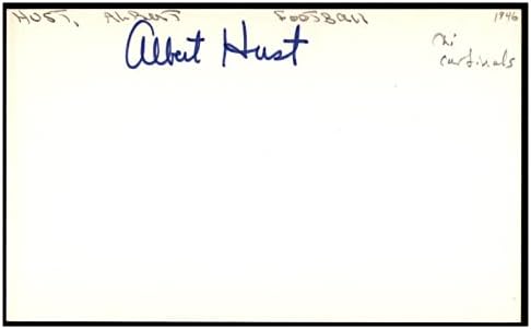 Алберт Хуст Потпиша Индекс Картичка 3х5 Автограм Кардинали Волс Д: 1984 91179-Колеџ Намалување На Потписи