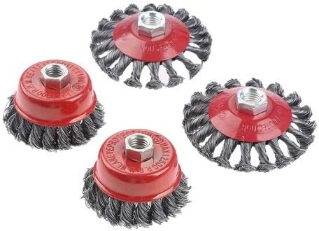 Абразивни алатки за полирање 4 парчиња чаша со жица со четка за мелење мелење за мелење на тркалото за полирање на тркалото за