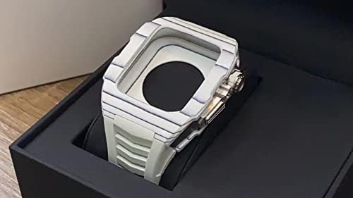 Комплет за модификација на часовници за јаглеродни влакна за јаглеродни влакна за Apple Watch 7 45mm Carbonfiber Case, за 6 SE 5