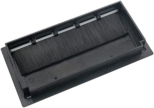 Кабел Grommet MTQY 80X160mm црн ABS пластичен правоаголник жица кабел за гејмет дупка за табела за компјутерска биро