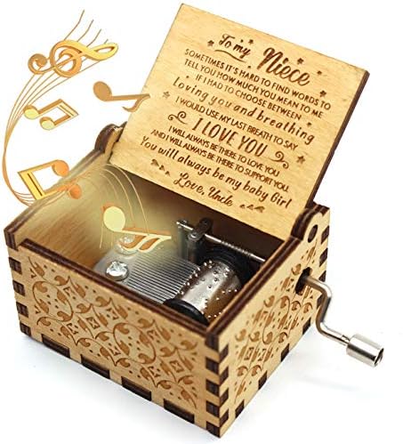 Укебобо дрвена музика кутија - Вие сте мојата музичка кутија за сонце, од чичко до внука, уникатна музичка кутија за деца - 1 сет