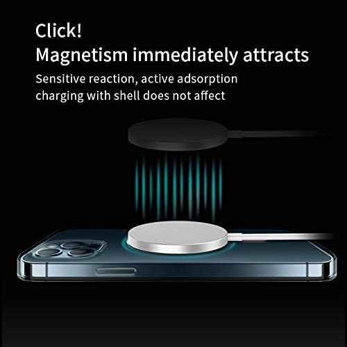 Магнетски Безжичен Полнач, 3 секунди вистинска Кожа &засилувач; Магнет Безжична Рампа За Брзо Полнење Компатибилна Со iPhone 13/13 Pro/13